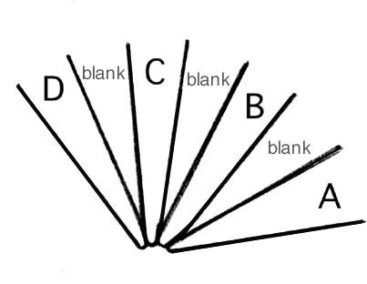 The reverse side of each folded leaf is left blank.