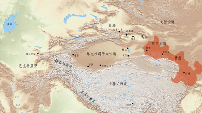 Map, Eastern Silk Road